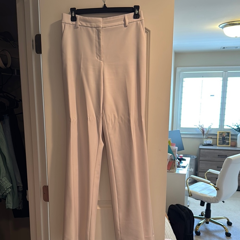 Express Cream Wide-Leg Trousers